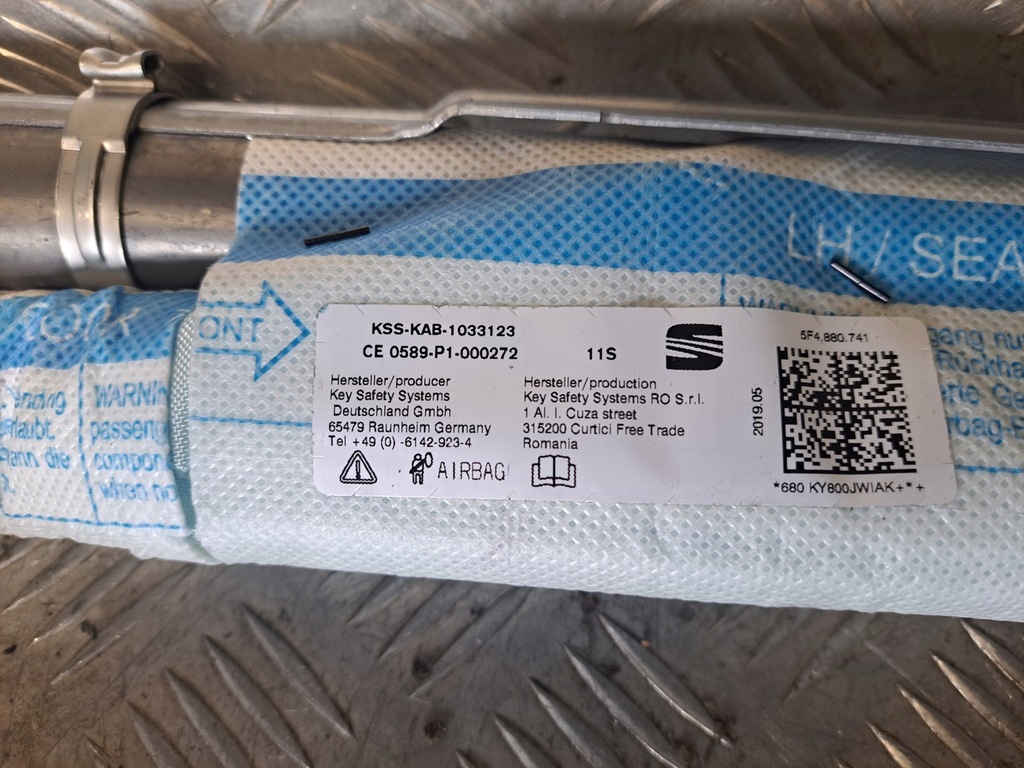 фото №4, Seat leon 2019 r подушка безопасности шторка безопасности левая 5f4880741 оригинал