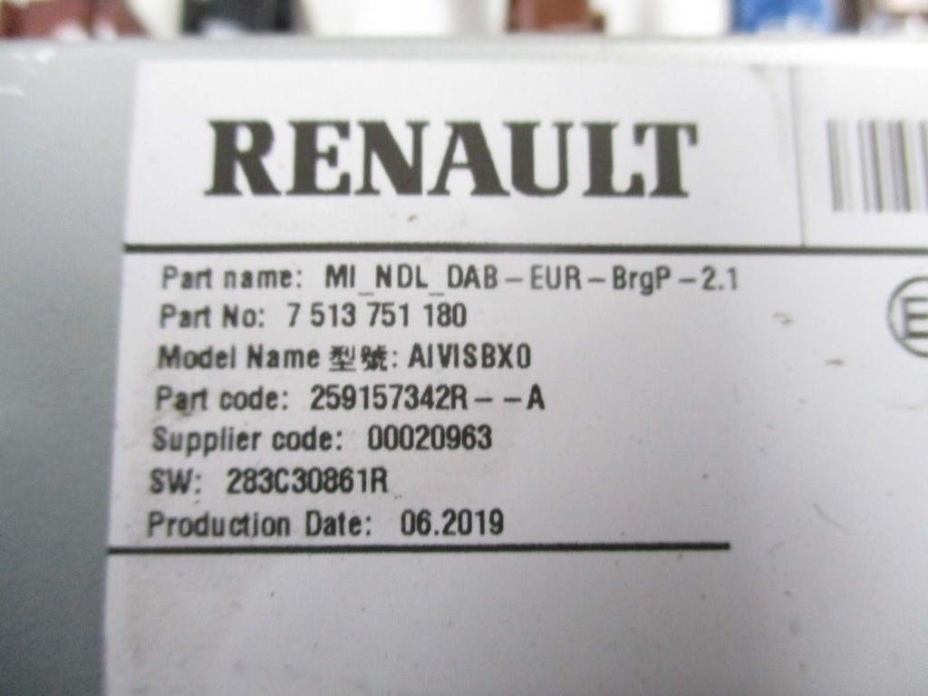 фото №3, Навігація радіо renault captur 259157342r clio v