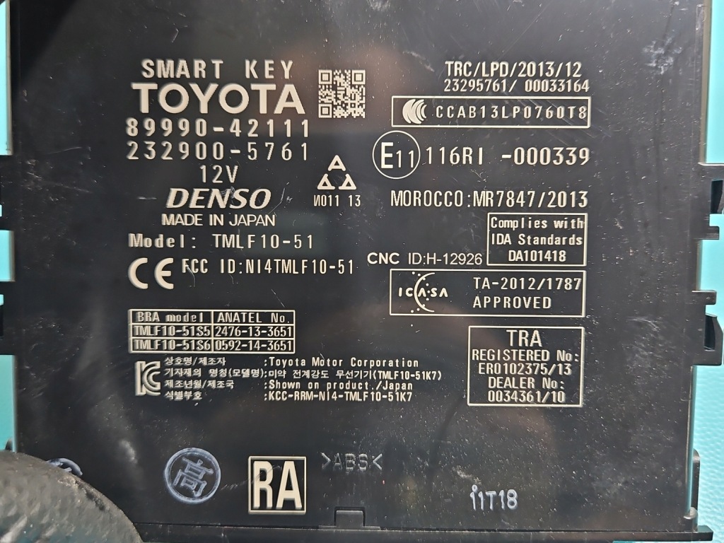 Блок управления модуль smartkey toyota rav4 iv 89990-42111 Доставка