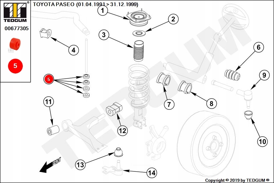фото №10, Tedgum 00677305 подшипник, соединитель стабилизатора