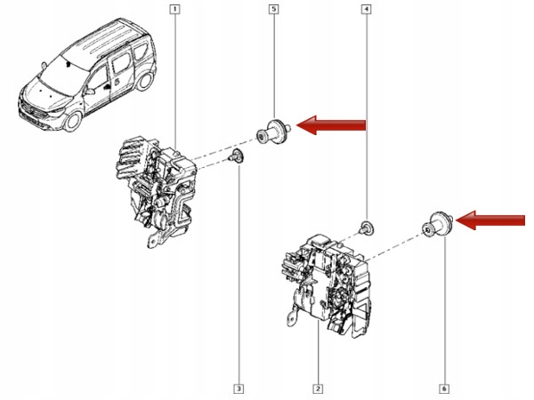 фото №5, Штифт штифт замка дверь перед dacia dokker lodgy