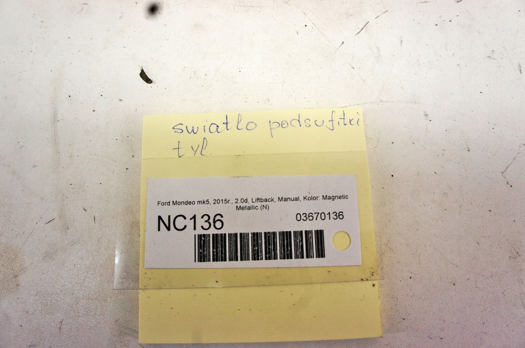 фото №5, Nc136 ford mondeo mk5 лампа потолочный задняя