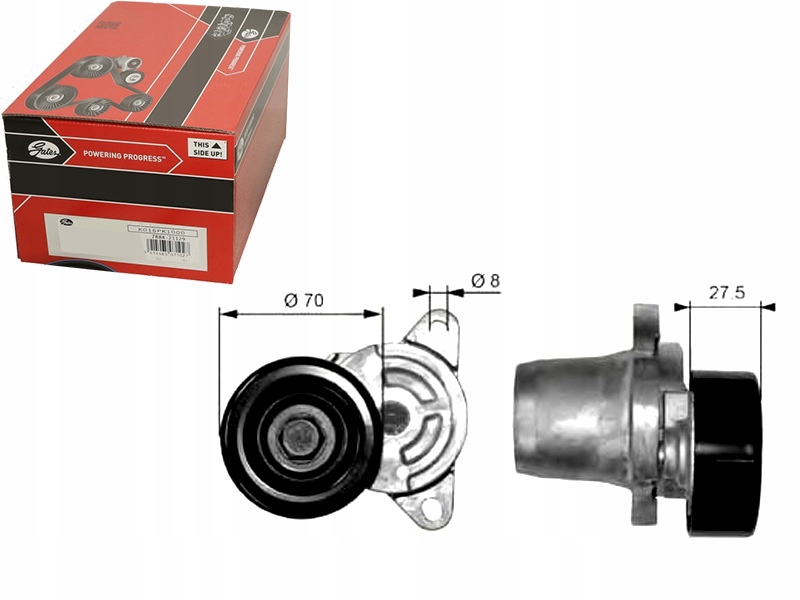 фото №1, Gates ролик натяжителя hyundai accent ii 1.5 crdi