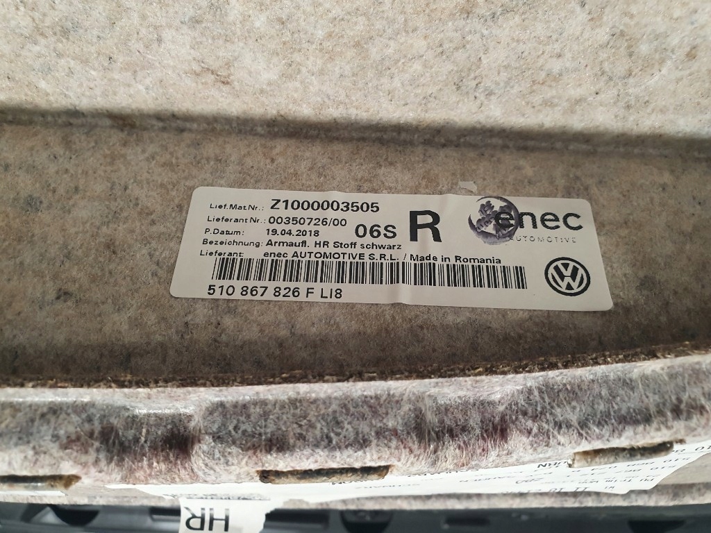 фото №13, Vw golf vii sportsvan 2018r обшивка обивка дверь правый задняя 510867212l