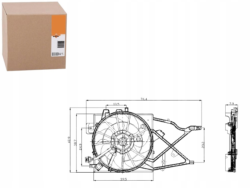 фото №1, Nrf 47014 вентилятор, охлаждение двигателя