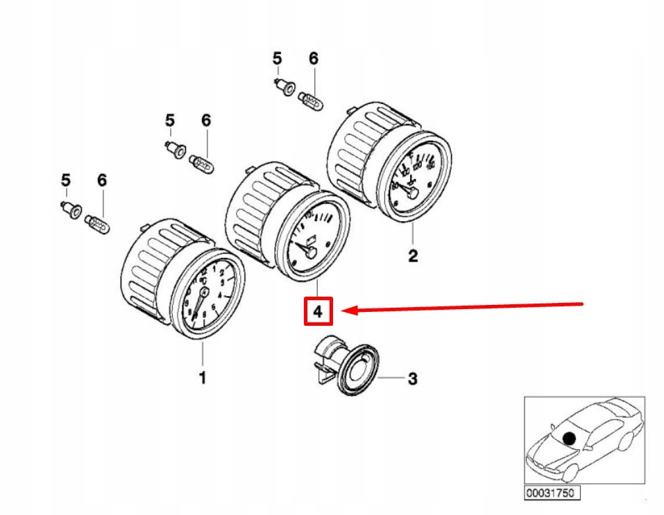фото №11, Bmw z3 coupe e36 voltmeter 2695215 62132695215 oem
