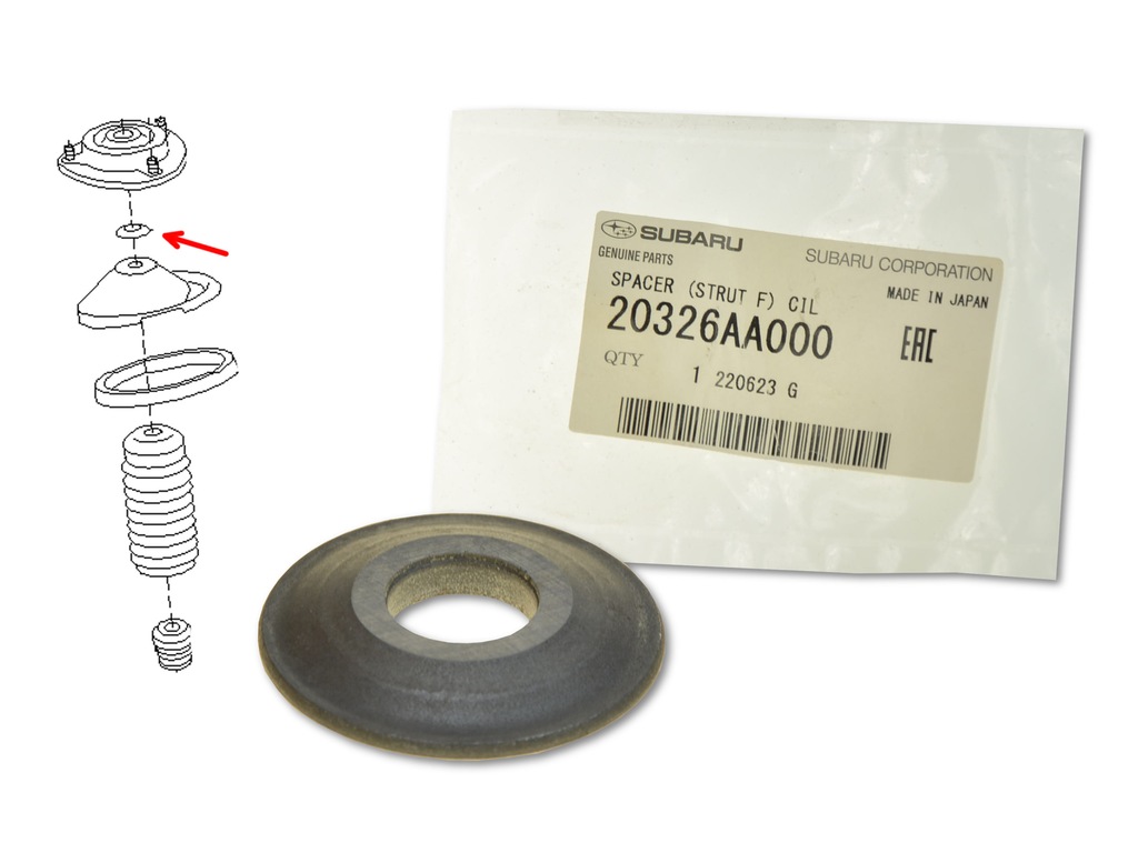 фото №9, Подкладка верхнего крепления амортизатора передний impreza forester legac