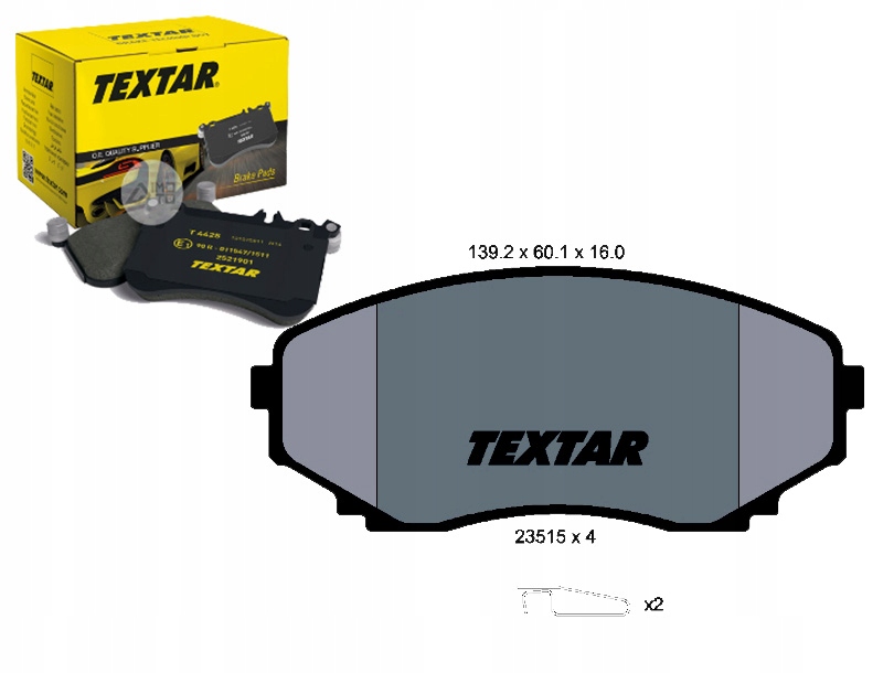 фото №1, Гальмівні колодки гальмівні mazda перед mpv 99-06 textar