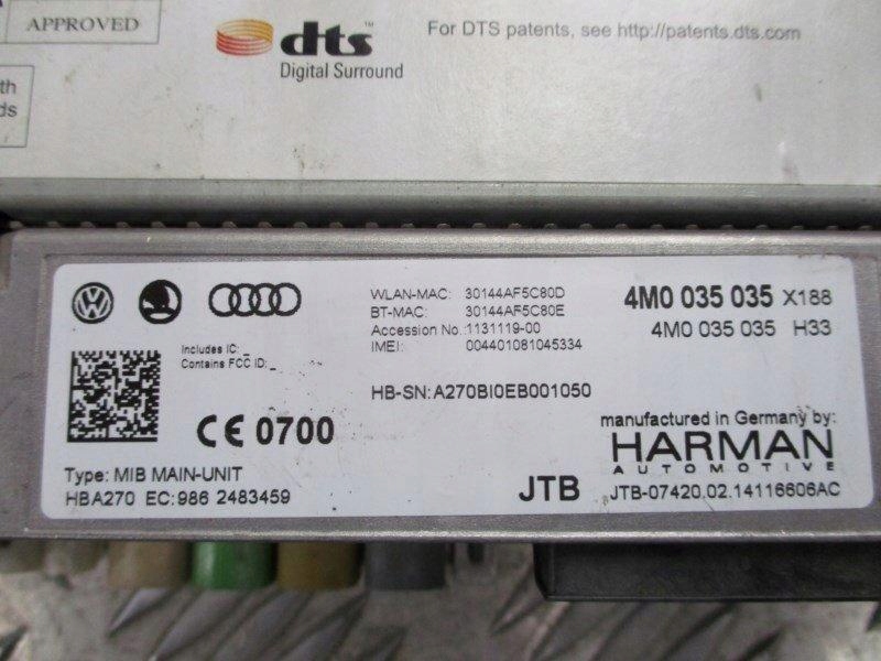 фото №4, Audi мультимедіа 4m0035035, audi a5, sq5, q7