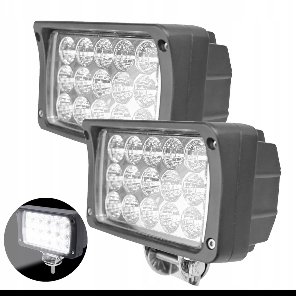 фото №1, 2szt лампа рабочая лампы рабочее led противотуманная фара фара 45w 12/24v 15led