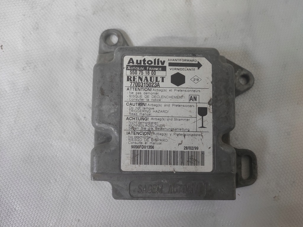фото №1, Модуль датчик подушка безпеки renault kangoo 550751800