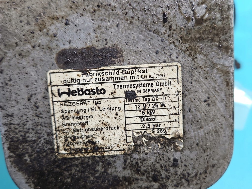 фото №9, Webasto chrysler voyager iv 2.5 crd обогреватель стояночный