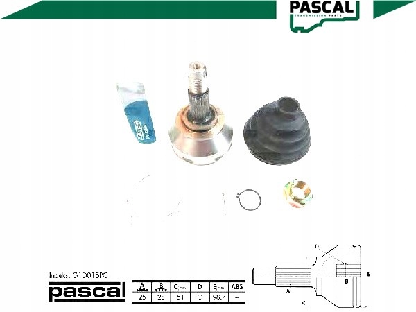 фото №2, Pascal шарнир приводной наружный alfa romeo 147