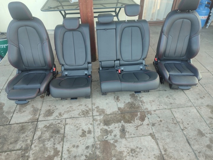 фото №13, Сидіння з пам'ять заднє сидіння обшивки kpl.europa bmw x1 f48 шкіра czerwona nić