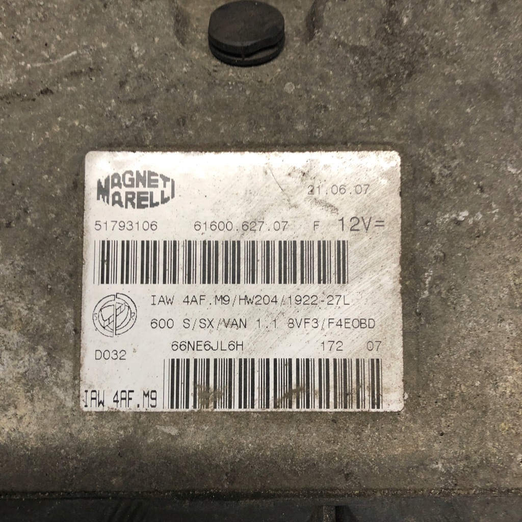 фото №4, Блок керування набір стартовий fiat seicento 1.1 51793106