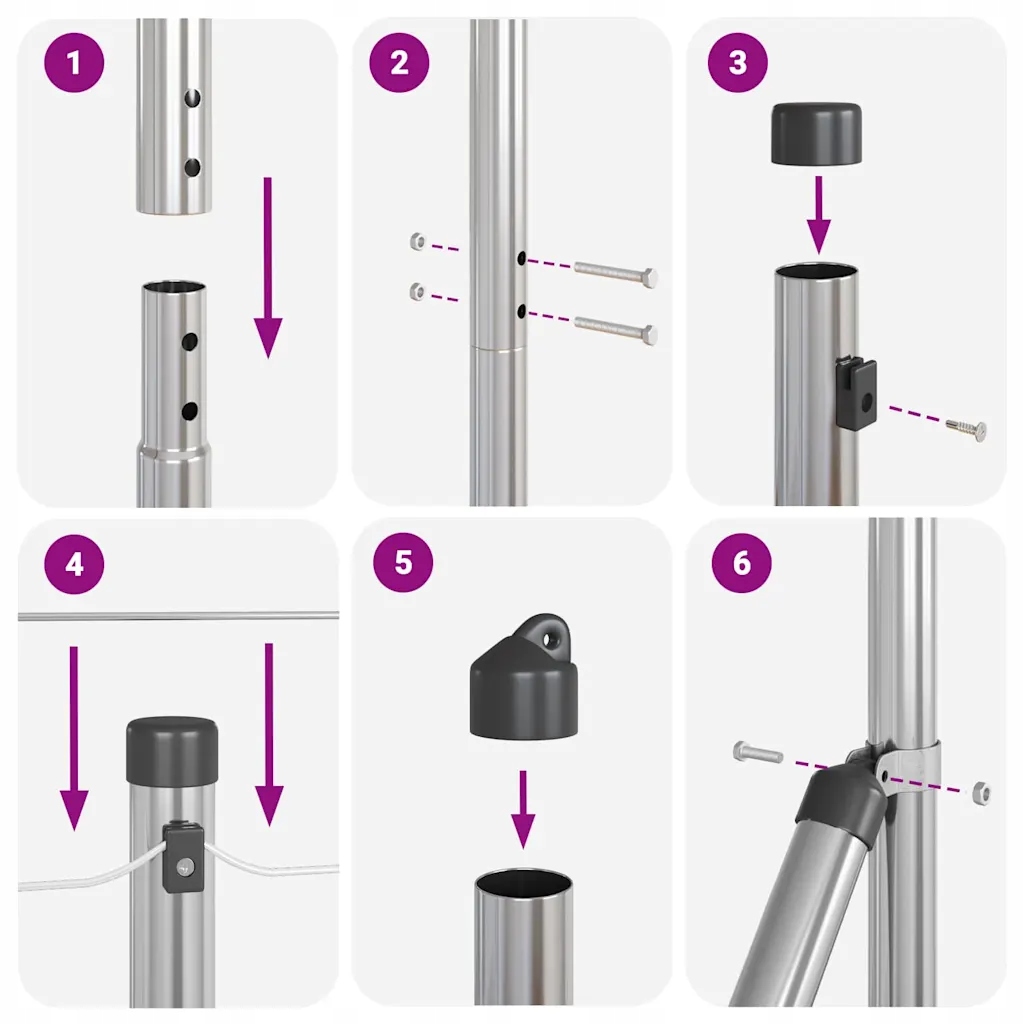 Vidaxl стійку  ogrodzeniowy. сріблястий 10 x 1 m сітка 25 mm сталь Доставка