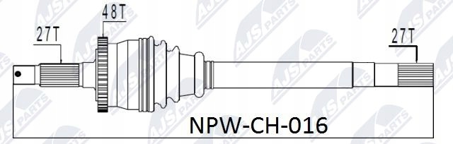 Npw-ch-016 nty привідний вал привідна jeep grand cherokee Ціна