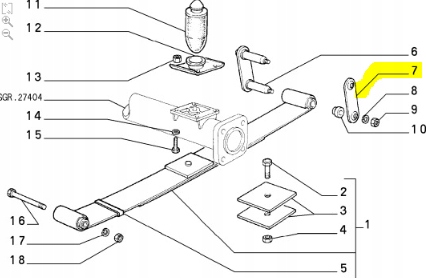 фото №7, Кронштейн підвіска заднього fiat panda оригінальний номер 4401812