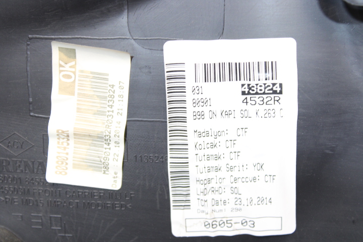 Обшивка обивка дверь левый перед renault clio iv Недорого