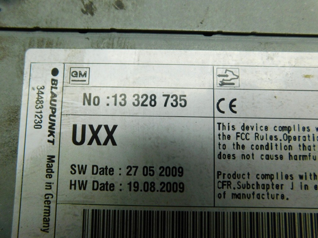 Тюнер радіо cd 13328735 - opel insignia a 08-13 Доставка