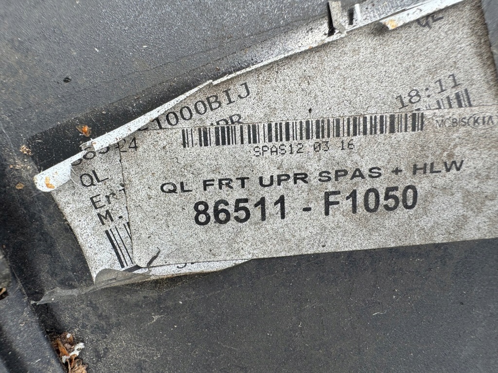 фото №7, Бампер kia sportage iv 16-18_kratki_listwa_ перед oryg