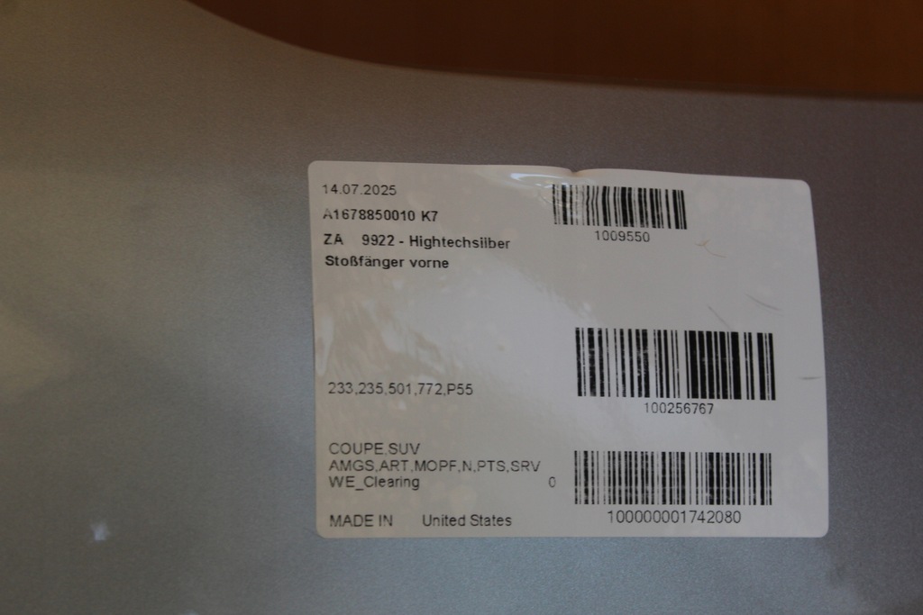 фото №7, Бампер перед передний mercedes gle 167 w167 coupe suv lifting amg