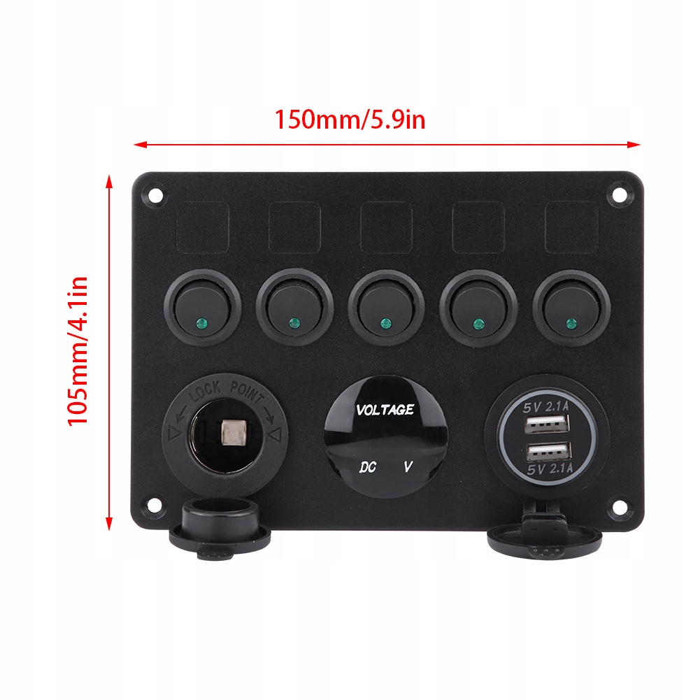 фото №12, 12-24v 5 gang панель переключателей dla автомобиль