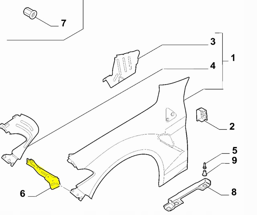 фото №2, Кронштейн крила перед лівий alfa romeo stelvio