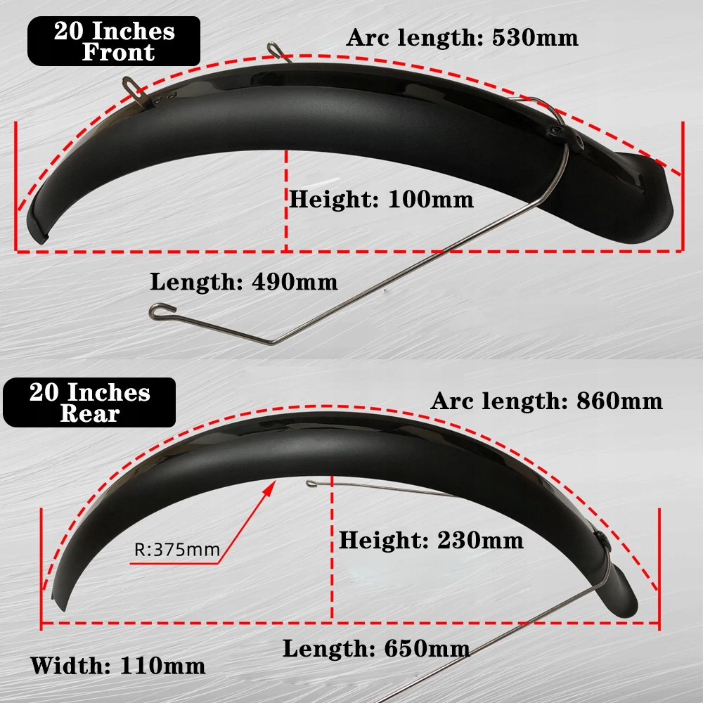 фото №5, Пара blackbicycle набір крила 20x4,0 широкий передні крила задні