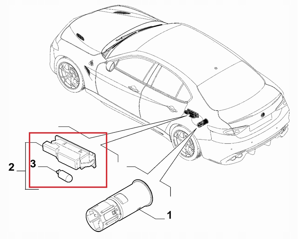 фото №1, Лампа багажника alfa romeo giulia