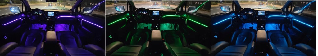 Световод  led к автомобиля elwire освещение rgb амбие́нтное app bluetooth 7m Киев