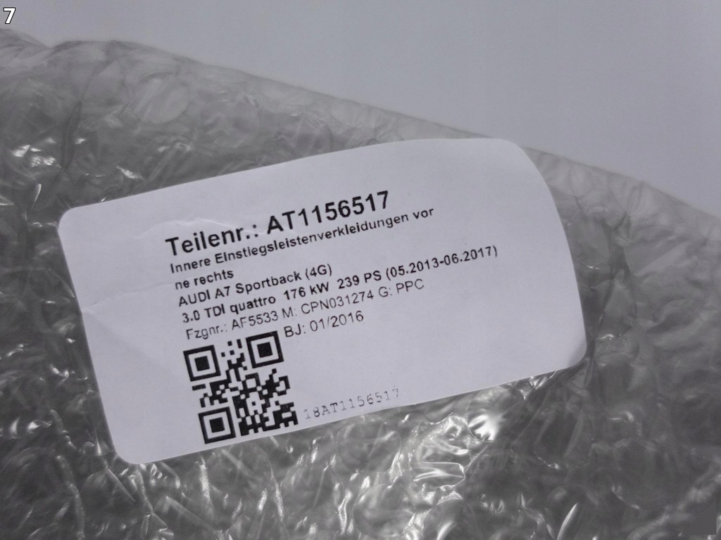 фото №8, Audi a6 s6 c7 4g0 4g1 a7 s7 4g8 молдинг захист поріг стійка a права перед