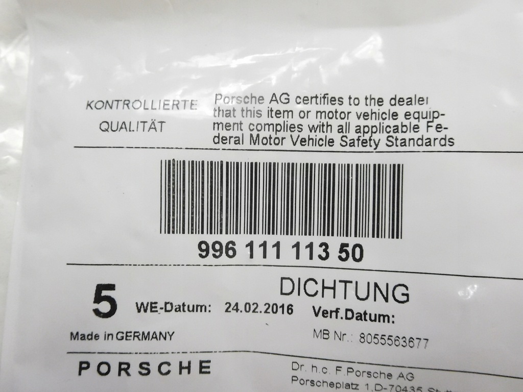фото №5, Прокладка труби випускної parsche 911 99611111350