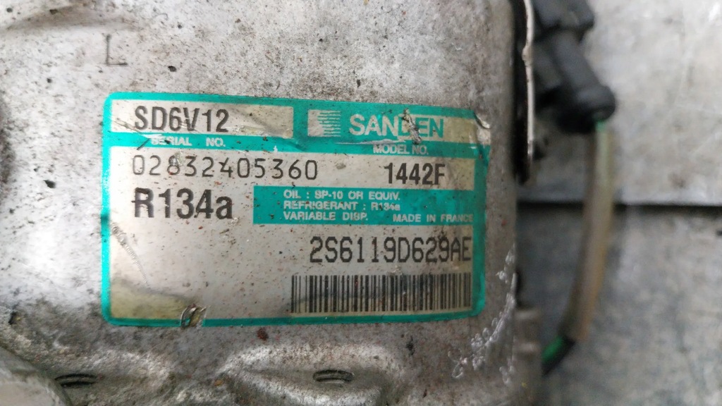 фото №5, Компрессор кондиционера 2s6119d629ae ford fiesta mk6 fusion 1.4 tdci