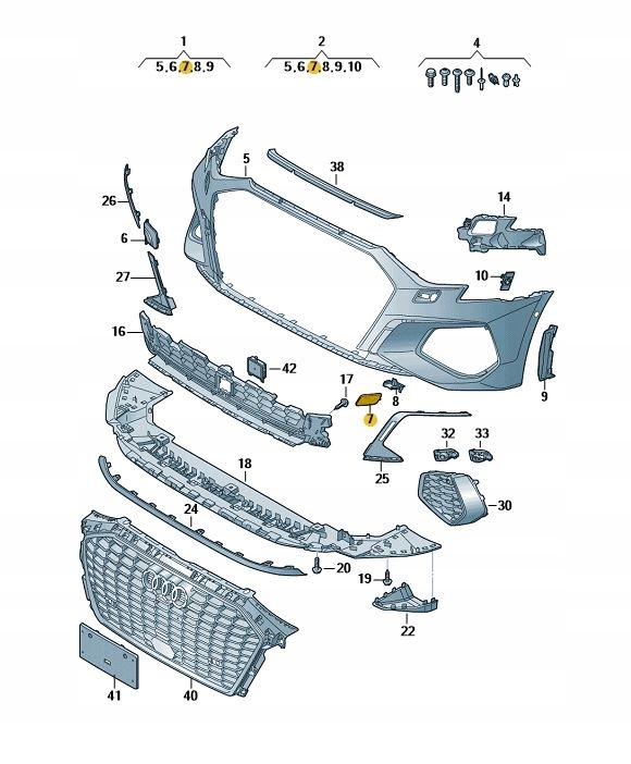 фото №1, Заглушка распылителя фара перед левая audi a3 s3 8y оригинал
