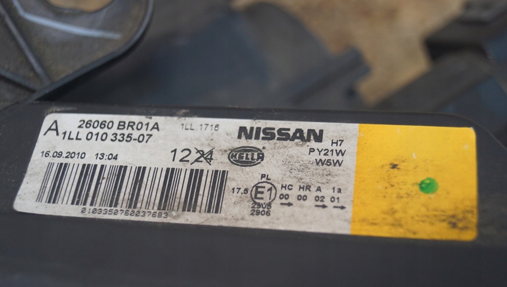 фото №15, Лампа лівий перед nissan qashqai j10 lift 26060br01a