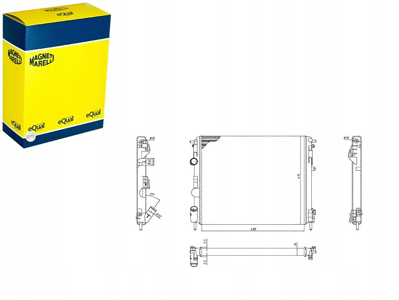 фото №1, Радиатор двигателя wody nissan magneti marelli