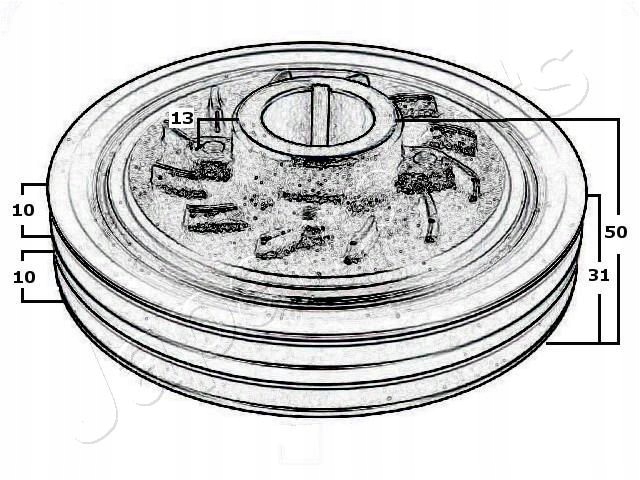 фото №11, Japanparts pu-500 шкив, wał коленчатый