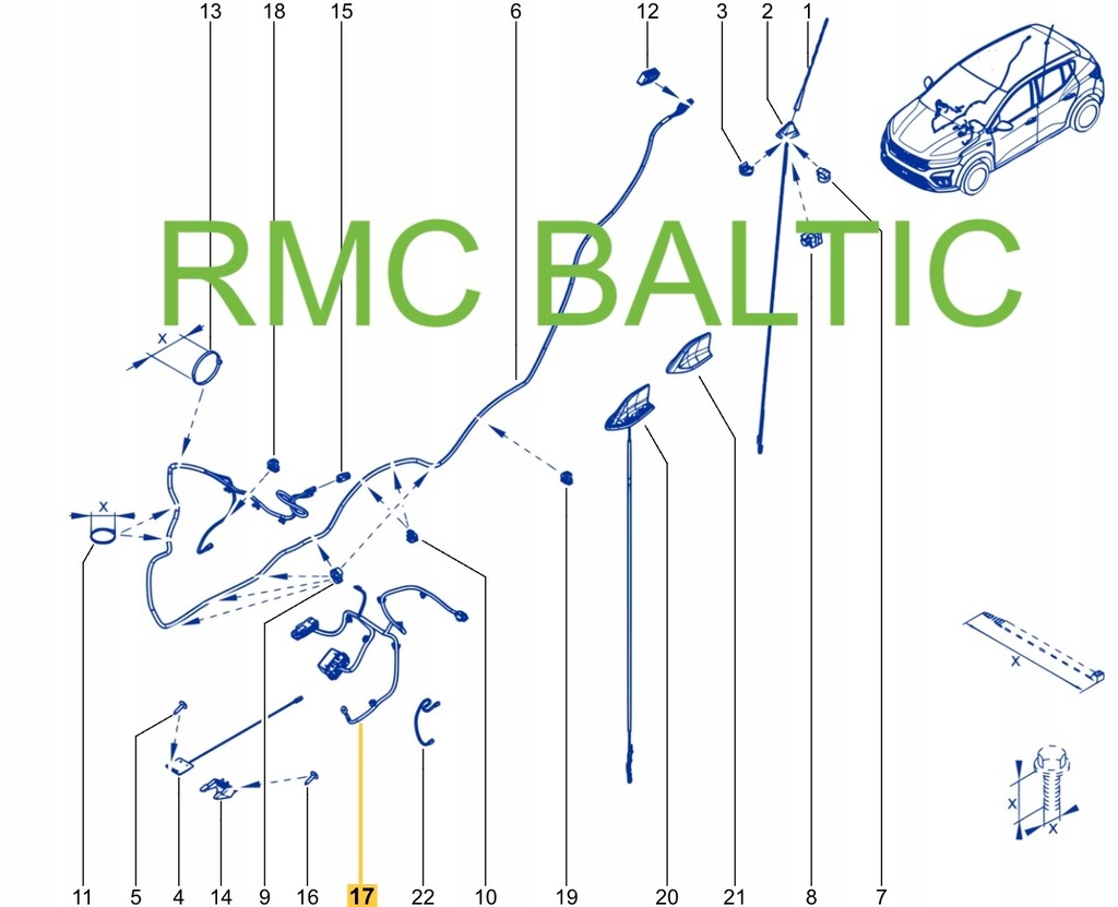 фото №12, Новый оригинальный номер шланг антенны gps dacia jogger logan iii sandero iii 282433264r