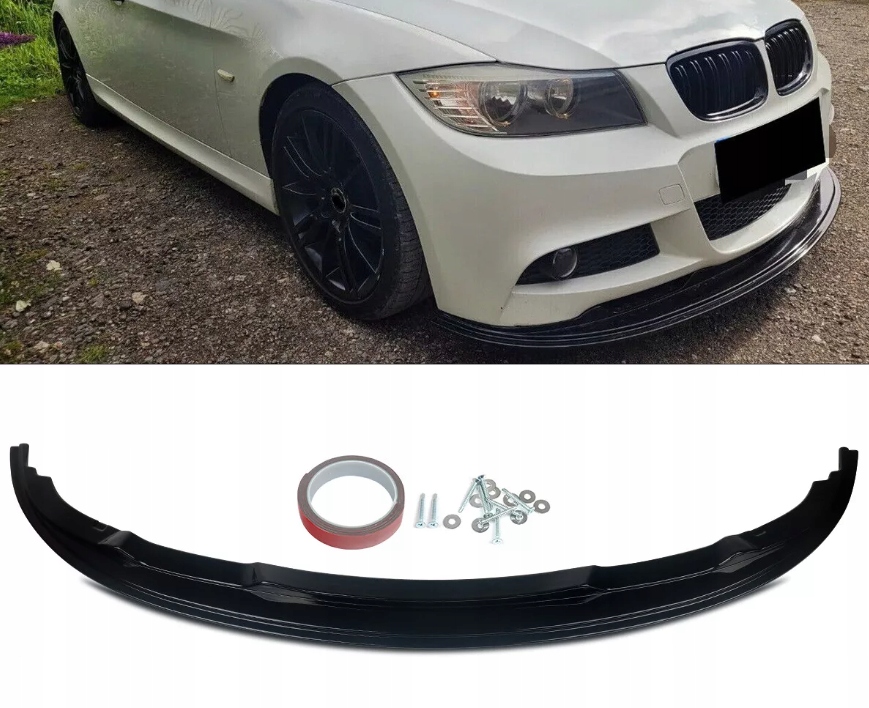 фото №12, Накладка бампера m набор сплиттер чёрный блеск bmw e90 e91 2009-2012 mp