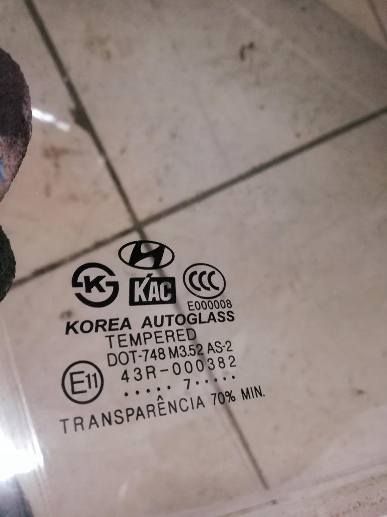 фото №3, Hyundai tucson i 2004 - 2010 rok стекло дверь правый перед