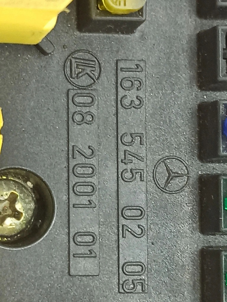 фото №11, Коробка запобіжників mercedes-benz m w163 1635450205 2.7l дизель 2000