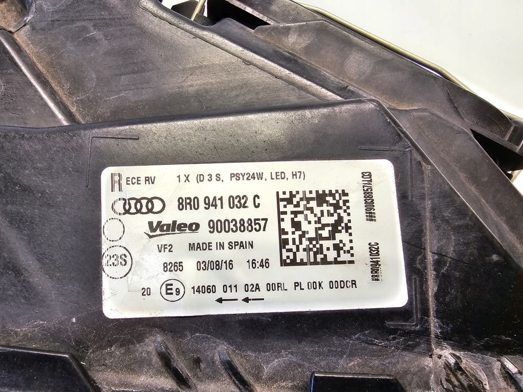 Фара audi q5 8r0 8r рестайлинг  12-16 bixenon led поворотный правый  правый перед европа Цена