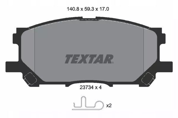 23734-17,0 тормозные колодки ham. toyota p. lexus rx300 03- textar Цена