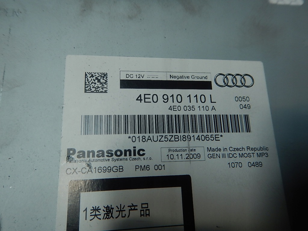 фото №9, Чейнджер дисків cd audi a4 b8 4e0910110l