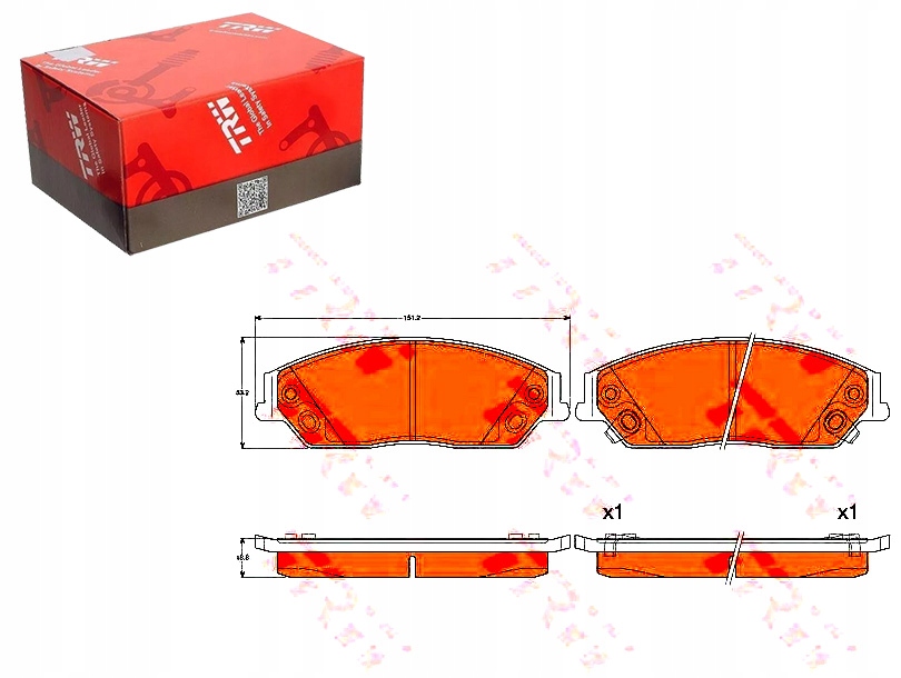 фото №1, Trw тормозные колодки ham. toyota перед aurion 06-11/camry 06