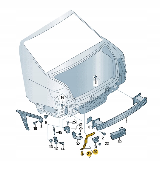 фото №1, Кронштейн кріпильний задня ліва audi a4 b9 aso седан