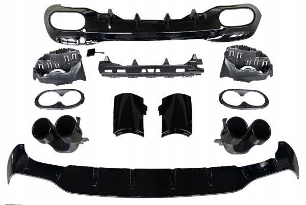 фото №1, Диффузор mercedes c118 насадки black look amg