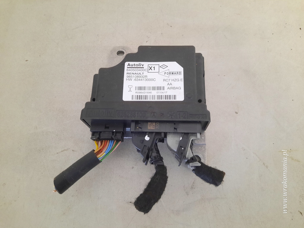 фото №1, Renault koleos ii 2 модуль блок керування подушка безпеки датчик 985108932r
