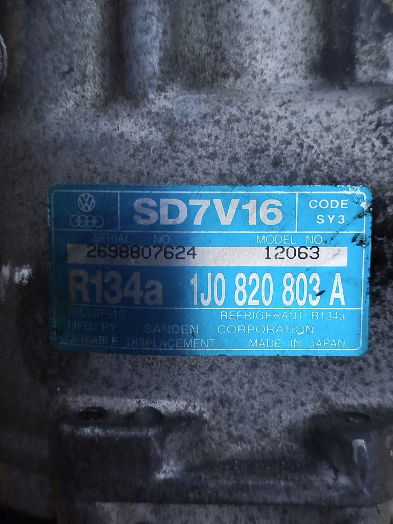 фото №5, Компресор кондиціонера компресор насос volkswagen golf iv 1j0820803a